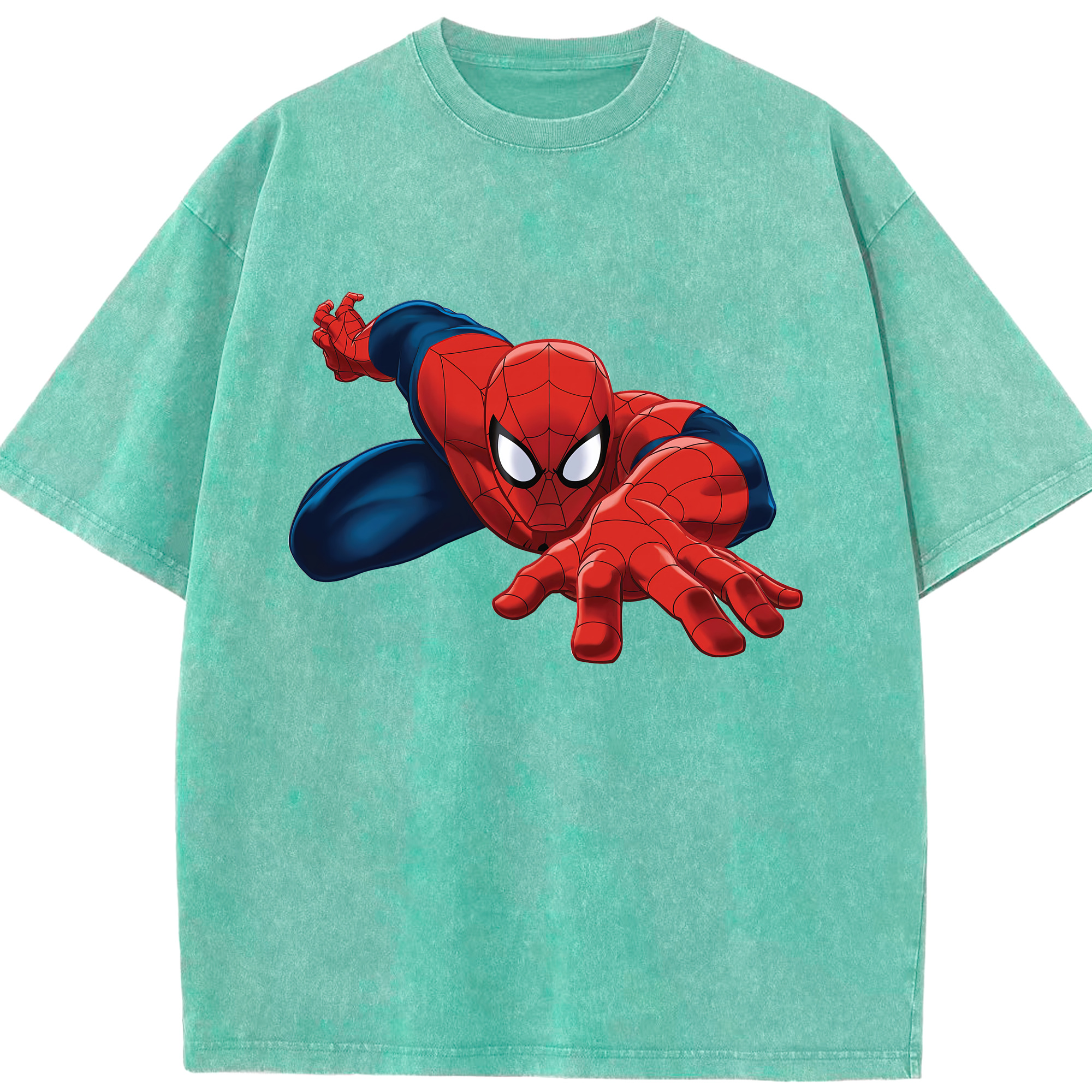 （画像用） Spider Man スパイダーマン 綿100% ヴィンテージ風 半袖Tシャツ（フロントプリント）